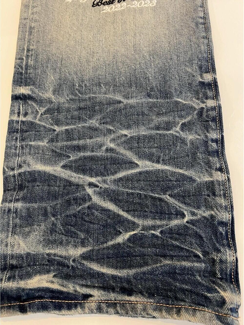 AMIRI $1690   Men’s  Indigo Varsity Tiger Straight Jeans Size 36 - Picture 16 of 16